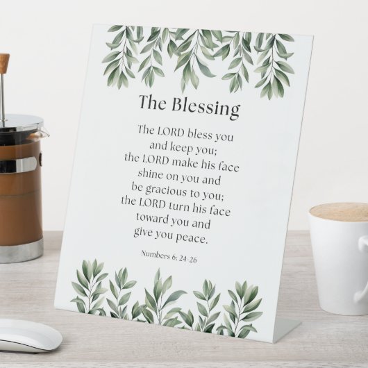 Numbers 6:24-26 The Lord Bless You and Keep You 台座サイン (インサイチュ)