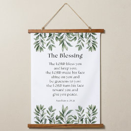 Numbers 6:24-26 The Lord Bless You and Keep You 吊り下げ型タペストリー