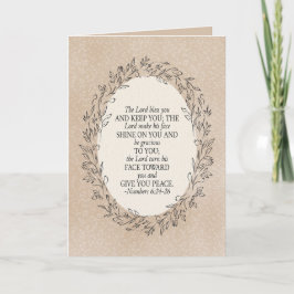 Numbers 6:24–26 The Lord Bless You Neutral Vintage シーズンカード