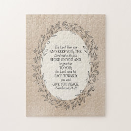 Numbers 6:24–26 The Lord Bless You Neutral Vintage ジグソーパズル