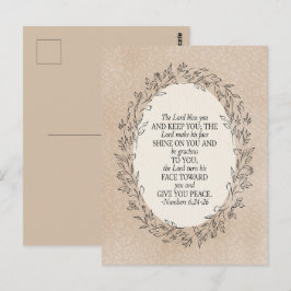 Numbers 6:24–26 The Lord Bless You Neutral Vintage ポストカード