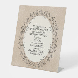 Numbers 6:24–26 The Lord Bless You Neutral Vintage 台座サイン