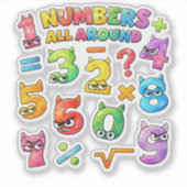 Numbers All Around Maths Sticker for Kids UK シール (正面)