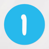 Numbers Blueステッカー ラベル (デザイン1)