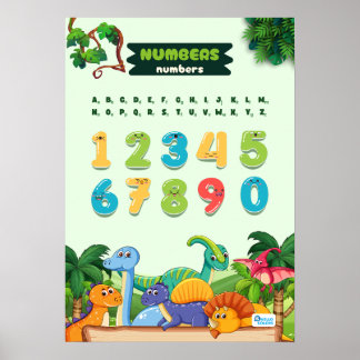 Numbers Featuring Dinosaurs ポスター