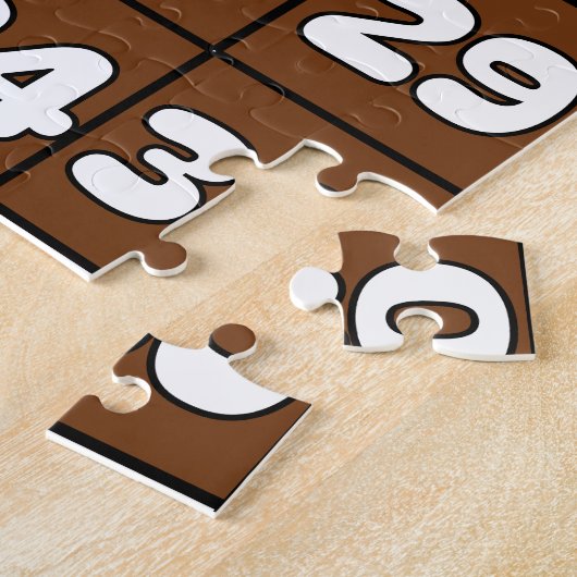 Numbers puzzle 1 to 30 numbers ジグソーパズル (側面)