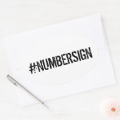 #NUMBERSIGN#を再利用する 楕円形シール (封筒)