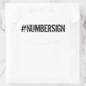 #NUMBERSIGN#を再利用する 楕円形シール (バッグ)