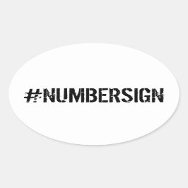 #NUMBERSIGN#を再利用する 楕円形シール