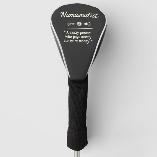 Numismatistおもしろい定義の暗号投資 ゴルフヘッドカバー (正面)