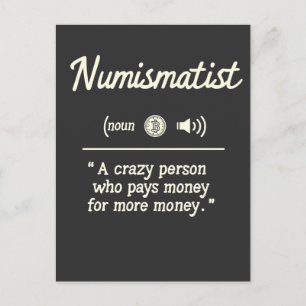 Numismatistおもしろい定義の暗号投資 ポストカード