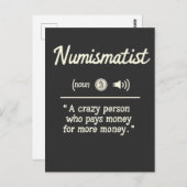 Numismatistおもしろい定義の暗号投資 ポストカード (正面/裏面)