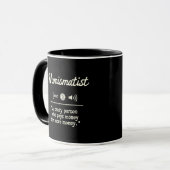 Numismatistおもしろい定義の暗号投資 マグカップ (正面左)