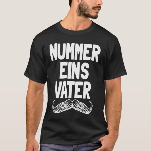 Nummer Eins Vater German Dad Father's Day Number 1 Tシャツ (正面)