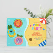 Numsサマブンブンいう音ープールパーティー誕生日 招待状 (スタンド正面)