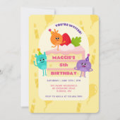 Numsブンブンいう音お誕生日ケーキ 招待状 (正面)