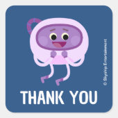 Numsブンブンいう音宇宙誕生日ありがとう スクエアシール (正面)