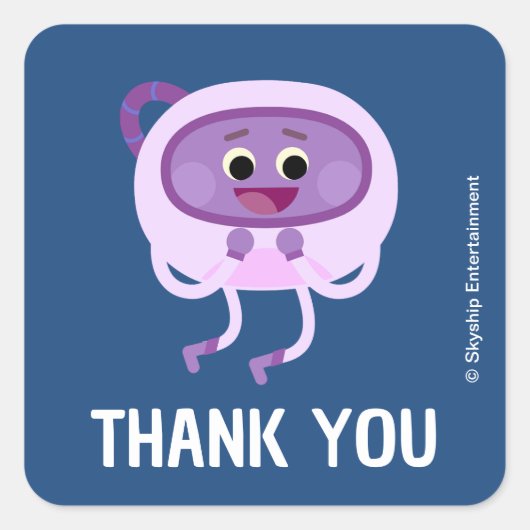 Numsブンブンいう音宇宙誕生日ありがとう スクエアシール (正面)