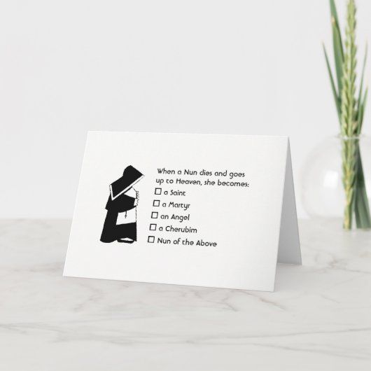 Nunおもしろい – クリーンなユーモア、ヌン天国ジョーク カード (正面)