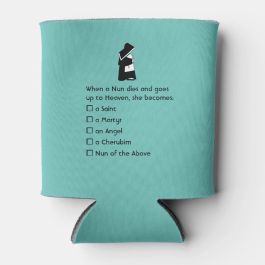 Nunおもしろい – クリーンなユーモア、ヌン天国ジョーク 缶クーラー (正面)