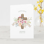 NUN – 調整または記念日 – フローラクロス カード (黄色い花)