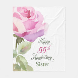 Nun 55th Anniversary Sister Catholic Jubilee Pink フリースブランケット