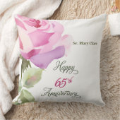 Nun 65th Anniversary Custom Name Pink Rose クッション (ブランケット)
