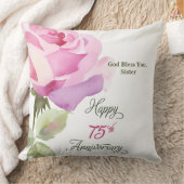 Nun 75th Anniversary Sister Jubilee Pink Rose クッション (ブランケット)