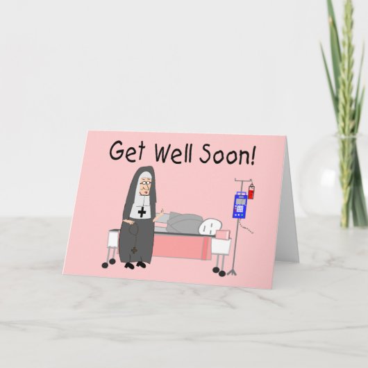 Nun "Get Well Soon"カード カード (正面)