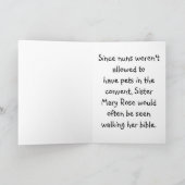 Nun Greetingおもしろいカード カード (内部)