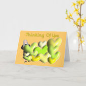 Nun Greeting Cards「考える's Of You」のアートハート カード (黄色い花)