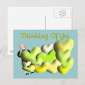 Nun Greeting Cards「考える's Of You」のアートハート ポストカード (正面/裏面)