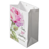 Nun Personalize 75th Anniversary Pink Rose ミディアムペーパーバッグ (正面アングル)