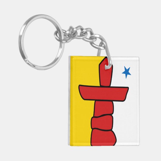 NUNAVUTの旗 キーホルダー (正面左)