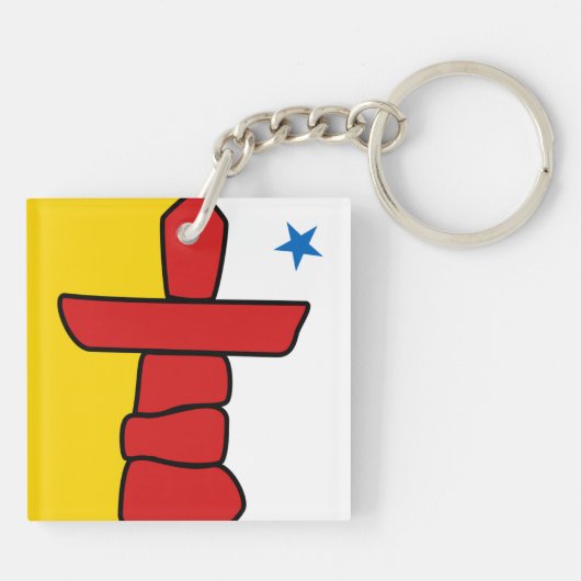 NUNAVUTの旗 キーホルダー (裏面)