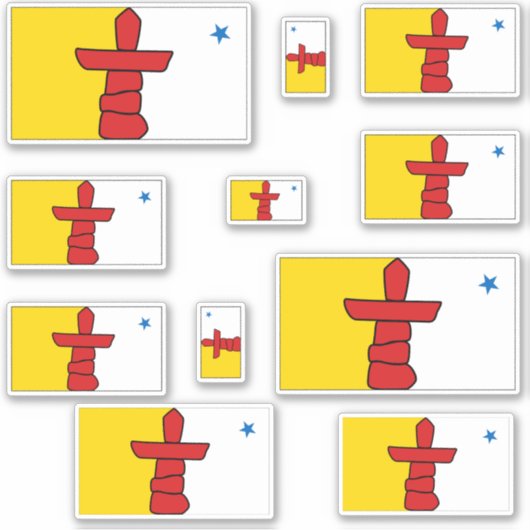 Nunavut Flagsグラフィック シール (正面)