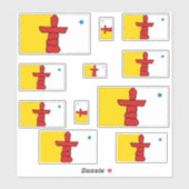Nunavut Flagsグラフィック シール (シート)