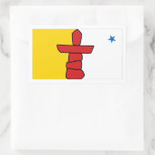 Nunavut Flagsグラフィック 長方形シール (バッグ)