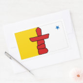 Nunavut Flagsグラフィック 長方形シール (封筒)