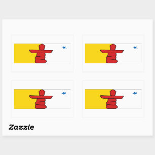Nunavut Flagsグラフィック 長方形シール