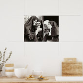 Nuns喫煙ヴィンテージ写真24x18in ポスター (キッチン)