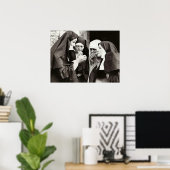 Nuns喫煙ヴィンテージ写真24x18in ポスター (ホームオフィス)