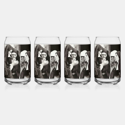 Nuns喫煙ヴィンテージ写真 ガラス缶 (正面)