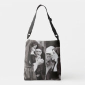 Nuns Smoking Vintage Photography クロスボディバッグ (裏面)