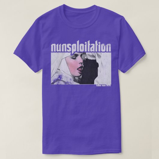 Nunsploitation 70sスタイルサブフィルム tシャツ (デザイン正面)
