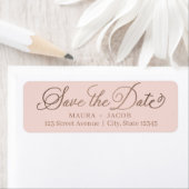 Nuptialエレガント日付の保存住所 シール (インサイチュ)