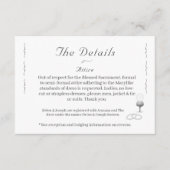 Nuptial Grace Catholic Wedding  エンクロージャーカード (正面)