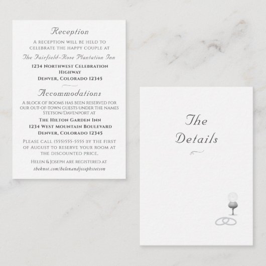 Nuptial Grace Catholic Wedding  エンクロージャーカード (正面/裏面)