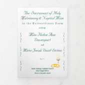 Nuptial Grace Catholic Wedding 三つ折りプログラム (カバー)