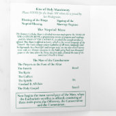 Nuptial Grace Catholic Wedding 三つ折りプログラム (内部最初)